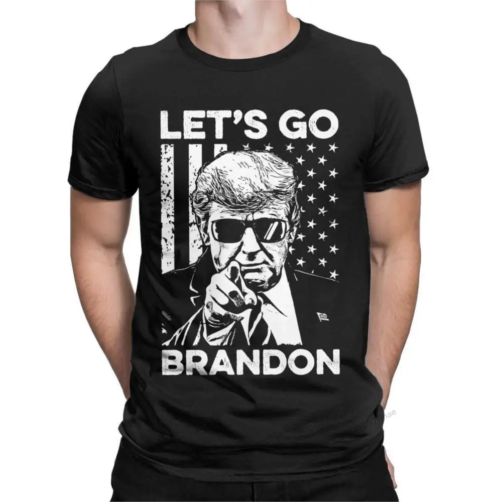 

Let's Go Brandon Funny FJB T-Shirt Men Casual 100% Cotton Tee Shirt Round Neck Short Sleeve T Shirt Summer Clothes