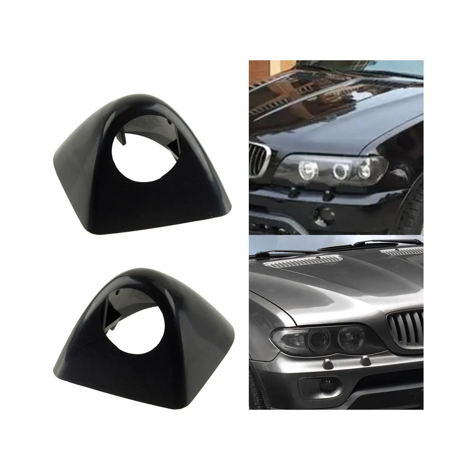 교체용 헤드라이트 와셔 커버, 내구성 교체, BMW E53 x5 액세서리, 블랙, 쉽게 설치, 좋은 성능