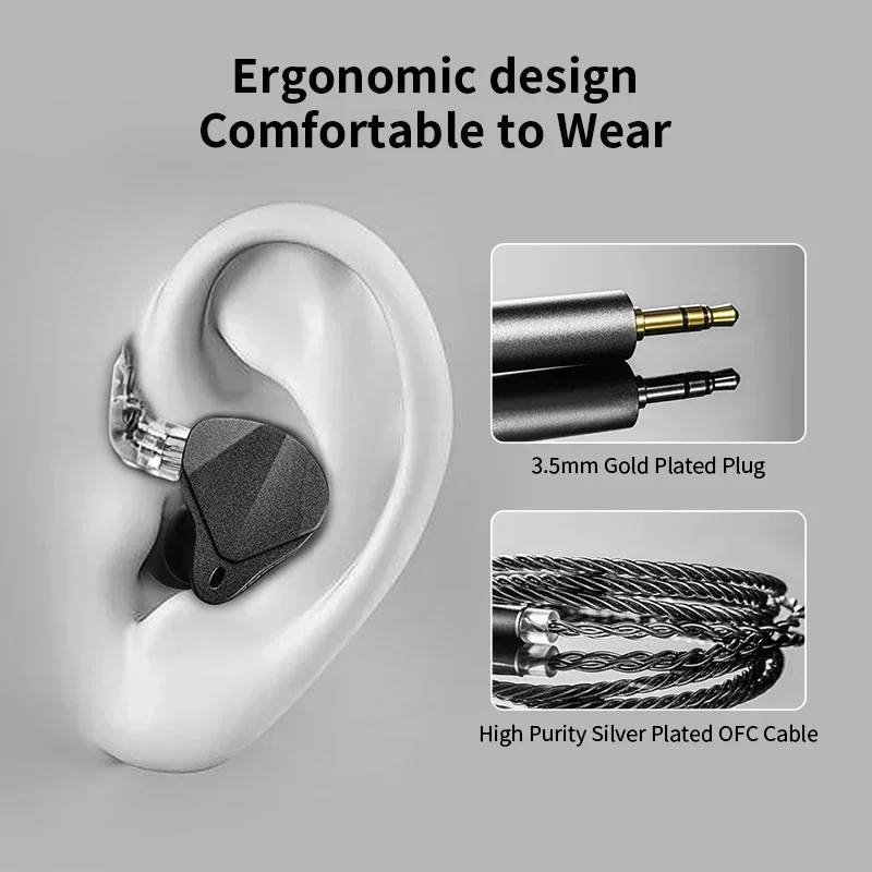 Agasound AGA ONE Balanced DCD Magnetic DD HIFI Earphones In ear Monitor Wired headphones Comfortable to Weard Gaming Headsets 6
