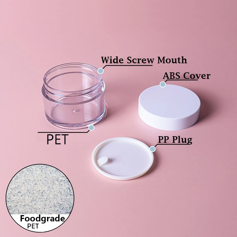 120/150ml Haustier klar Creme Glas Verdickung Kunststoff nachfüllbare Feuchtigkeit creme Lotion Maske DIY Duft Kerze Behälter Hautpflege – Detail 4