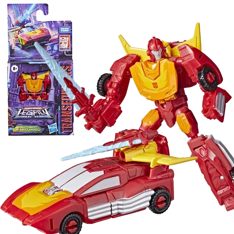 재고 있음 Hasbro Transformers 레거시 코어 레벨 Optimus Prime Megatron 핫 로드 사운드 웨이브 충격파 미사 철 슬래그 액션 피규어