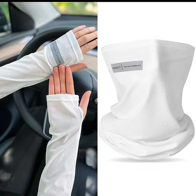 Enhanced UV Protection Ice Silk Arm and Face Cover