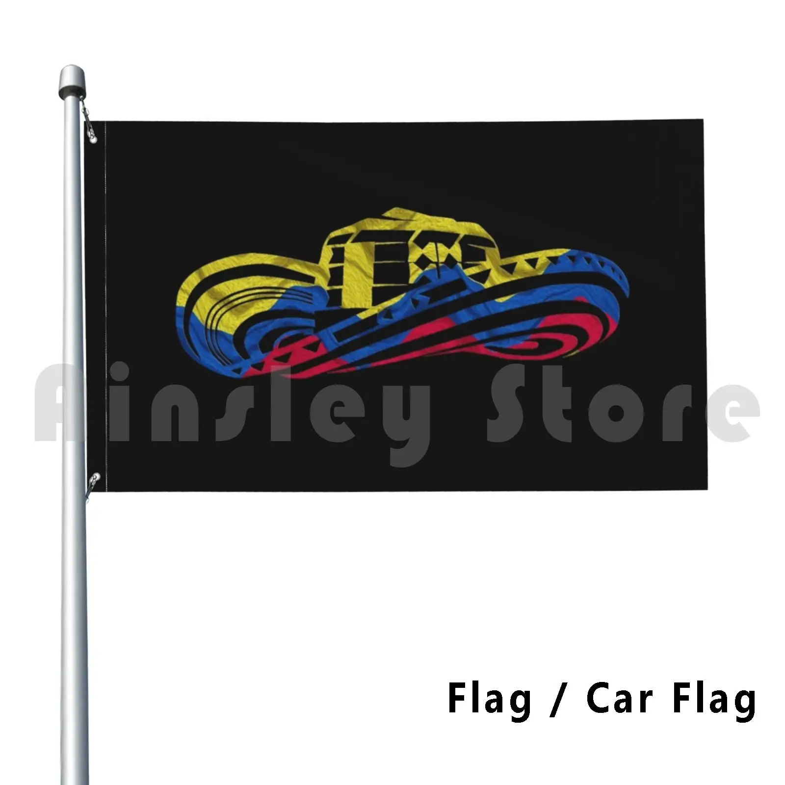 Colombian Sombrero Vueltiao In Colombian Flag Colors Outdoor Decor Flag Car Flag Colombian Sombrero Vueltiao Hat