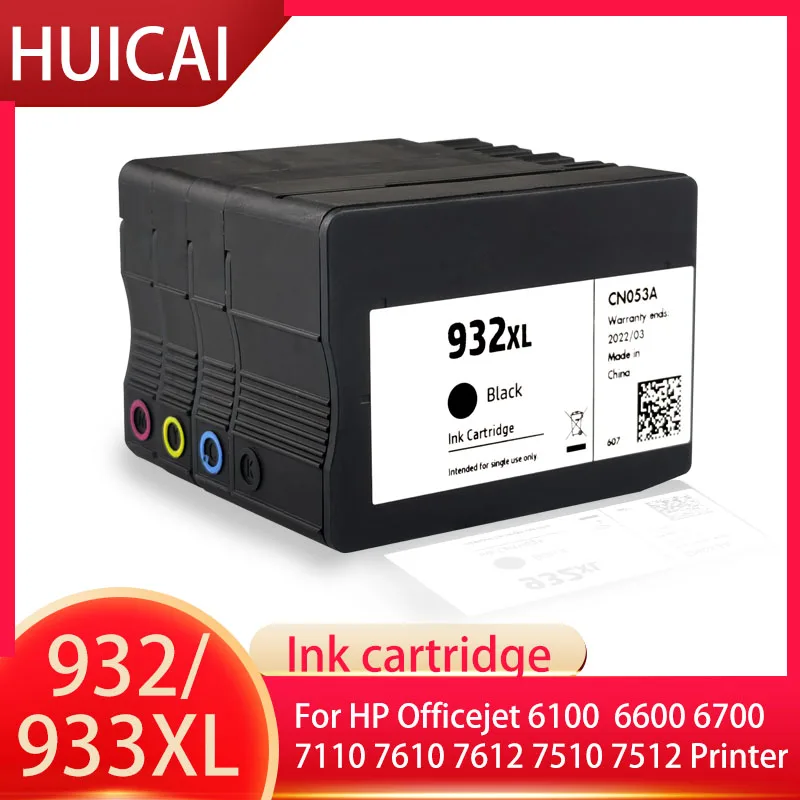 Cartuccia d'inchiostro 932XL 933XL senza chip per stampante HP Cartuccia d'inchiostro 932XL 933XL senza chip per stampante HP