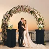 2 Pcs Cocktail Table Covers 32"x 43" Spandex Stretch Round Tablecloths Skirt for Fitted High Top Table Bar Banquet Wedding Party 6