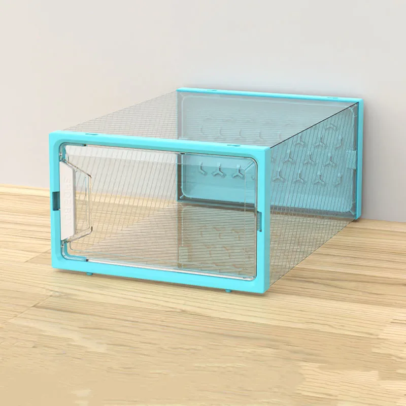 

Shoe cabinet transparent shoe box combined thickening storage box dust proof moisture proof mildew net red style