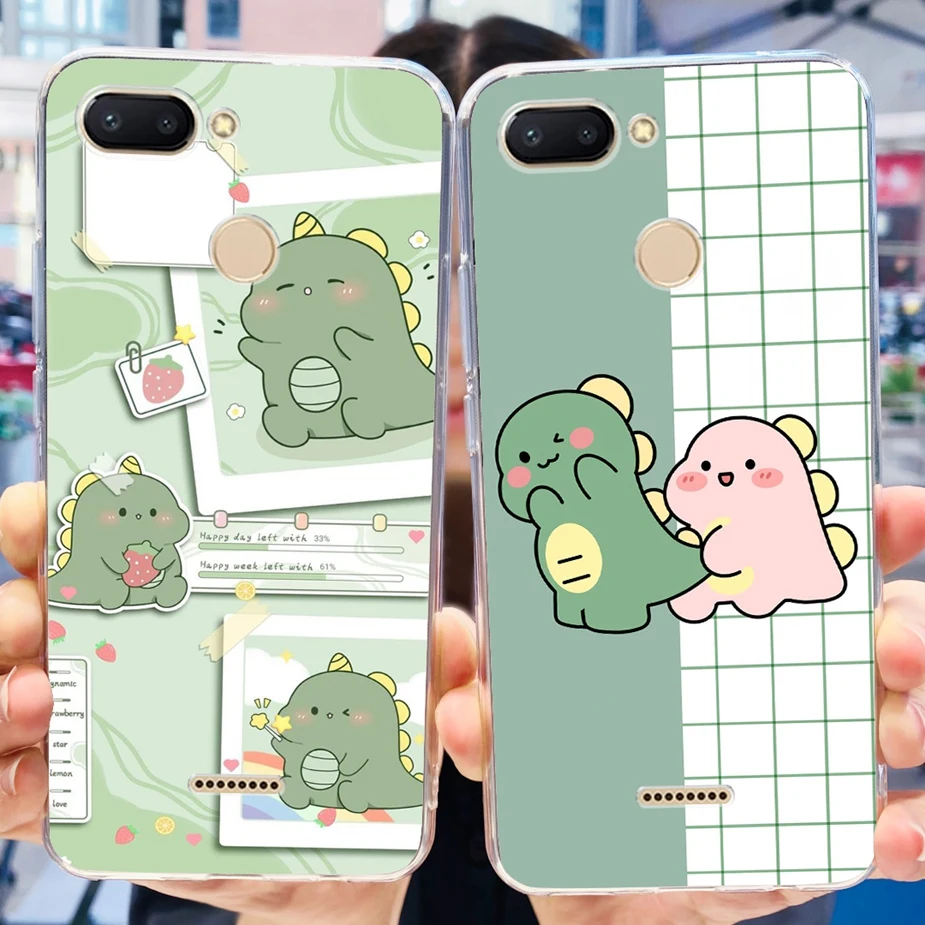 Cute Painted Clear Silicone Phone Case - Soft TPU Shell with Bumper Protection