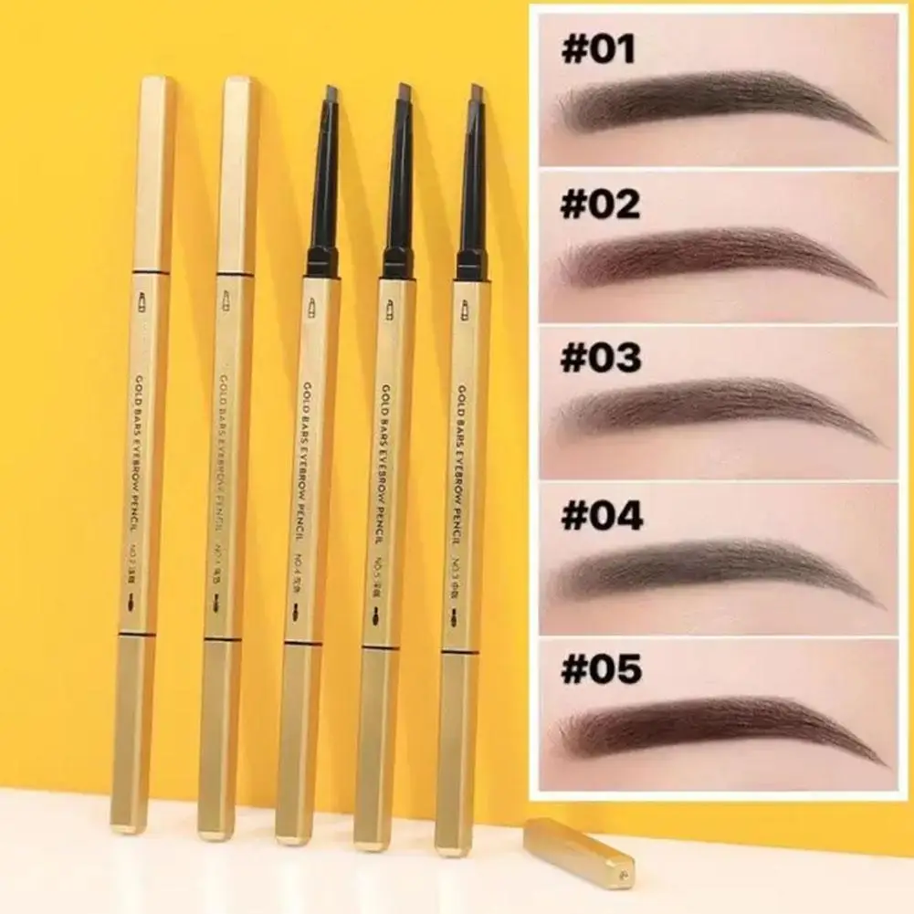

Waterproof Eyebrow Pencil 5 Colors Small Gold Bar Eyebrow Pen for Women Beauty Cosmetic Eyebrow Pencil Cosmetics Tool