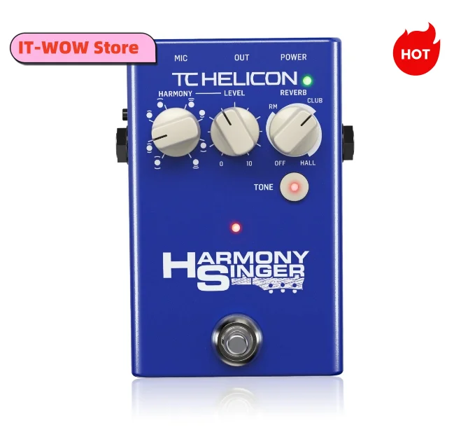 

TC Helicon HARMONY SINGER 2 звуковые эффекты на батарейках Stompbox с гармонией, контролируемой гитарой, реверберацией и тоном