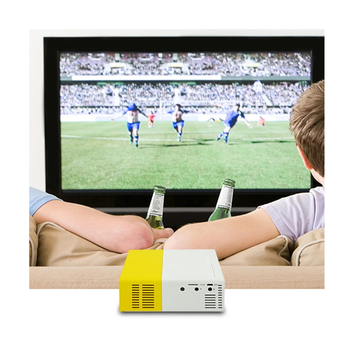 

Проектор YG300 Pro Светодиодный Mini 1080P Full HD с поддержкой HDMI-совместимый USB AV TF портативный домашний медиаплеер с американской вилкой