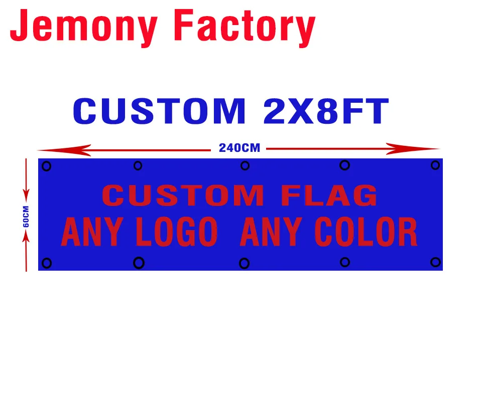 

Флаги на заказ, 2x8 футов, 60x240 см