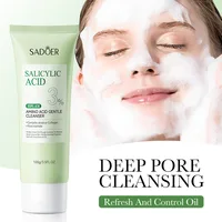 SADOER Salicylic Acid Facial Cleanser Face Wash Foam Face Cleanser Moisturizing Facial Cleansing Hydrating Skin Care Products 1