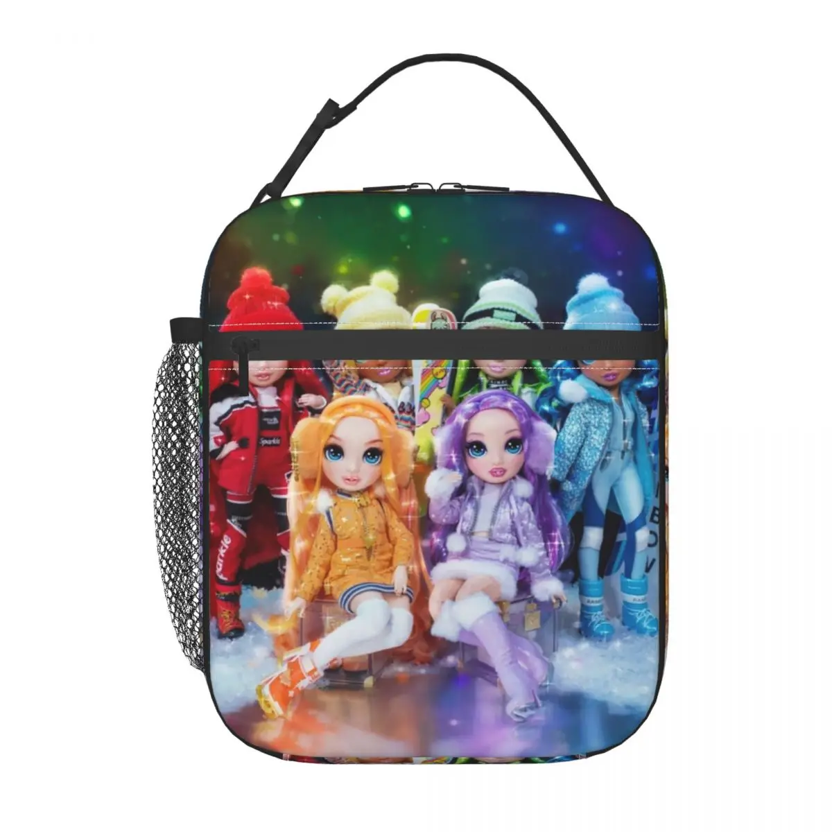 

Rainbow High Winter Break Insulated Lunch Bags for School Office Resuable Thermal Cooler Lunch Box Women Kids