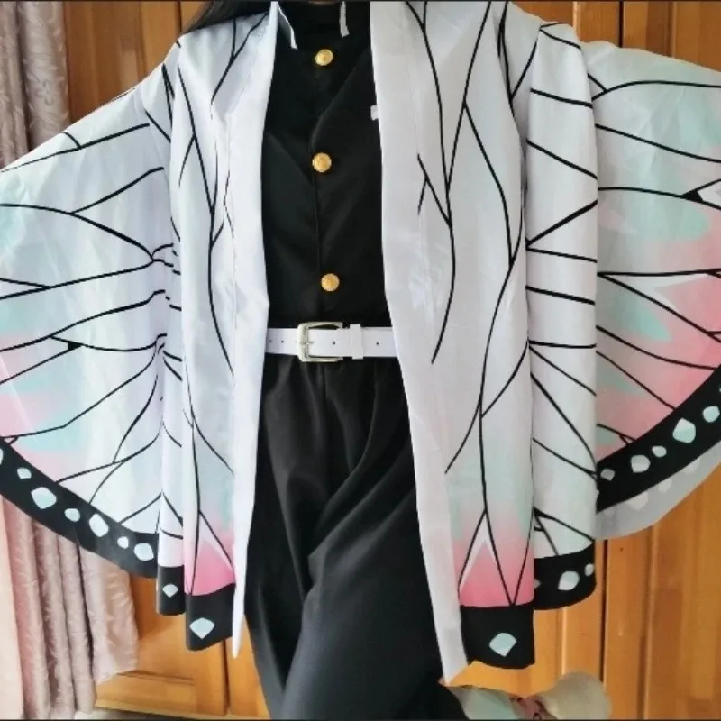 Elegant Kochou Shinobu Inspired Cosplay Kimono Set with Wig for Women, Perfect for Halloween and Carnival Parties