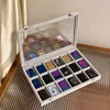Large Capacity Zippo Matches Storage Box Transparent Glass With Lid Oil Firestone Storage Box For Collectors 3
