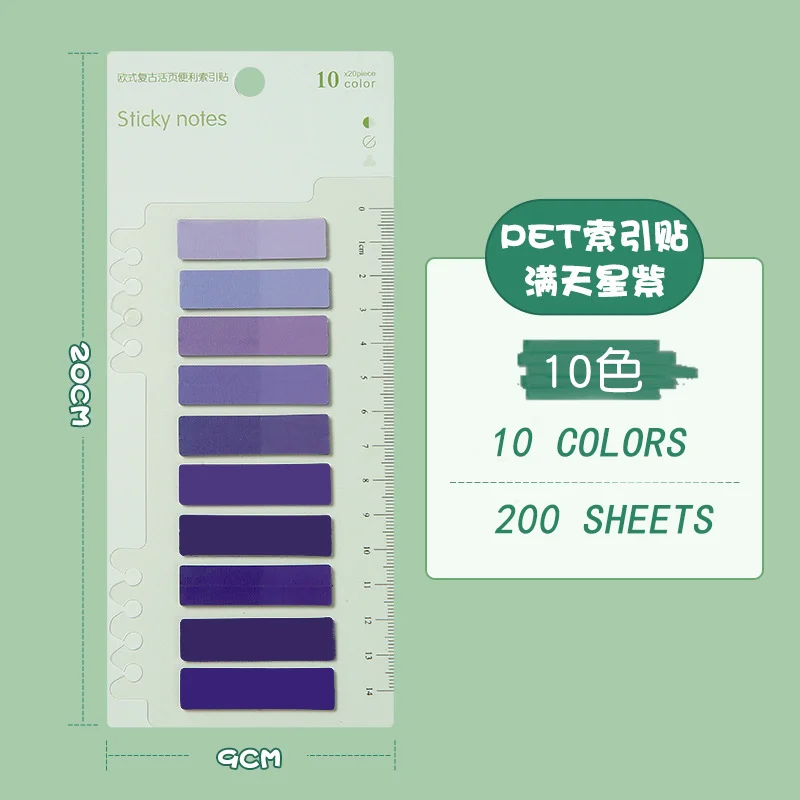 200Pc Sticky Notes Transparent Index Tabs Self Adhesive Page Markers Waterproof Posted ItClassify Files Flags Stationery 5