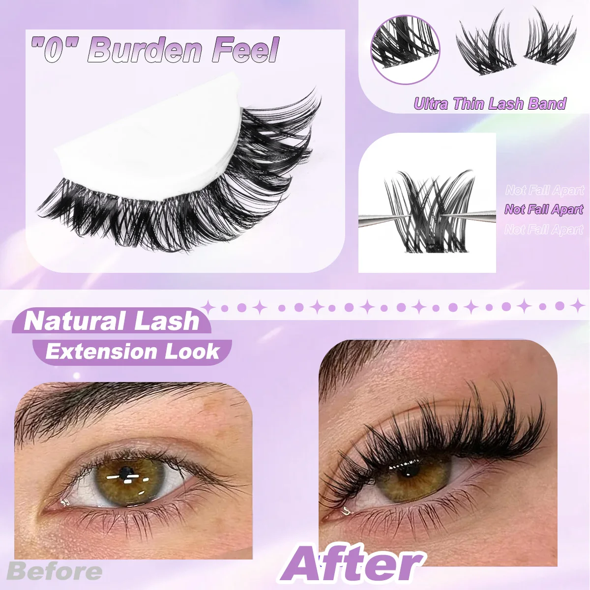 Natural DIY Lash Extension Kit Individual Lashes Mix Length