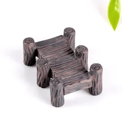 DIY Fairy Garden Miniature Ornament Set for Home and Garden Decor (1pc Wooden Bridge)