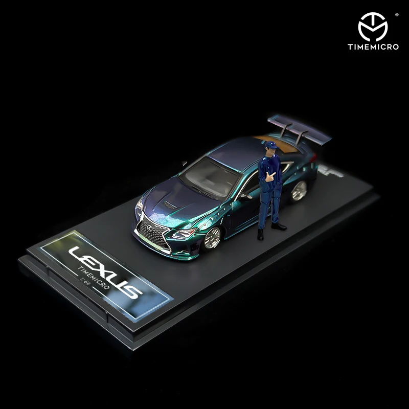 

TimeMicro1:64 Lexus RCF-зеленая экшн-фигурка, меняющая цвет, модель автомобиля