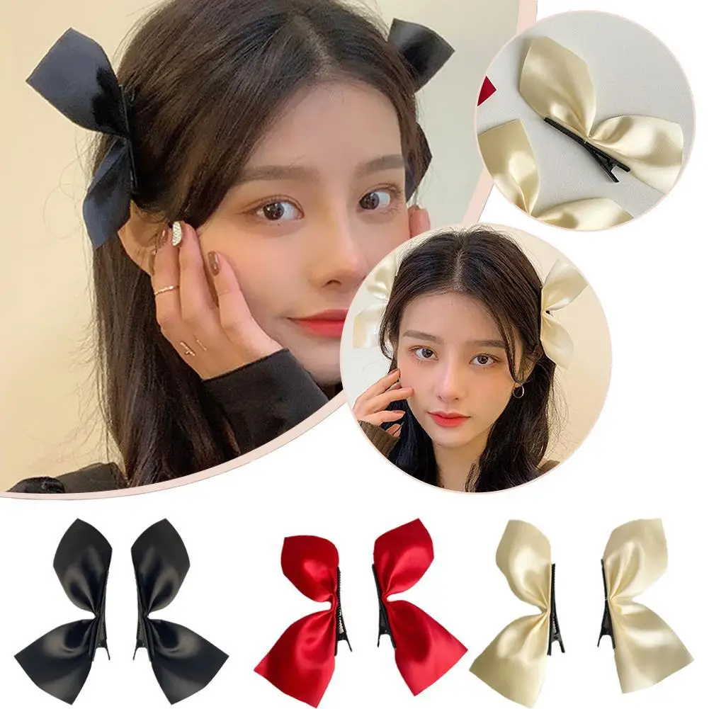 

1 Pair Bowknot Princess Hairpin Butterfly Duckbill Clip Cute Handmade Bunny Ears Bows Hair Clip Infant Headwear Birthday Gift