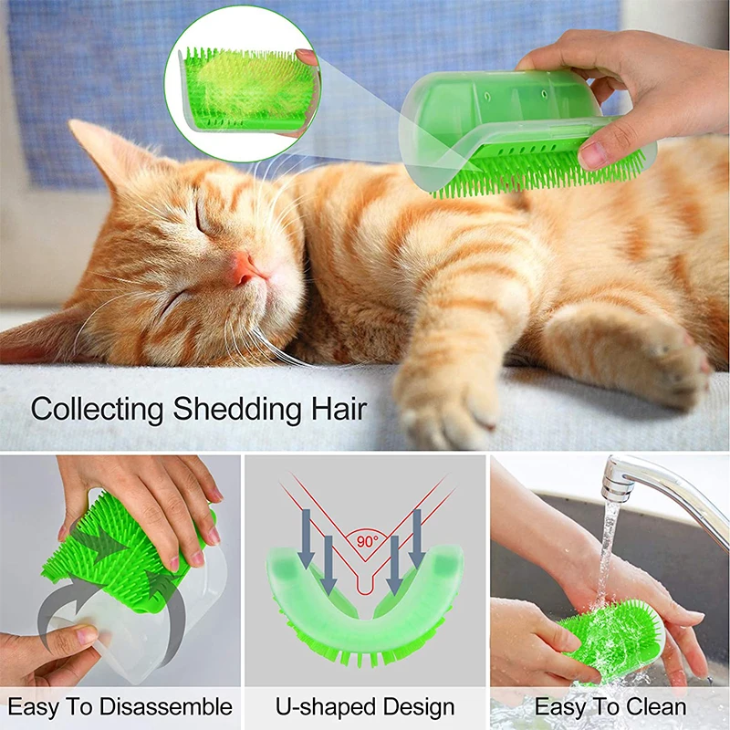 Title 3, Pet Cat Brush Hair Removal Massage Comb Cats Wa...