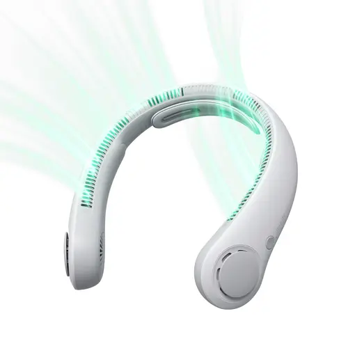 JISULIFE Portable Neck Fan Upgraded, 5000mAh Battery, Necksupport, 5 Speeds Gears Adjustment, Outdoor Wearable Hands-Free Fan - Image 8