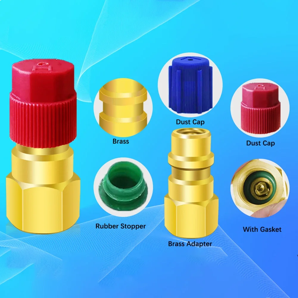 1 Pc R12 To R134a 변환 키트 에어컨 충전 밸브 피팅 포트 어댑터 개조 빠른 연결 해제 커플러