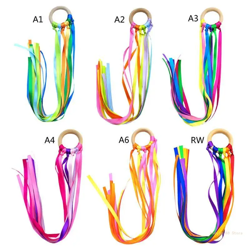 

Y4UD Wooden Hanging Toy for Infant for Play Rainbow Activity Shower Gift Newborn Gift Nursing Pendant Teether Toy