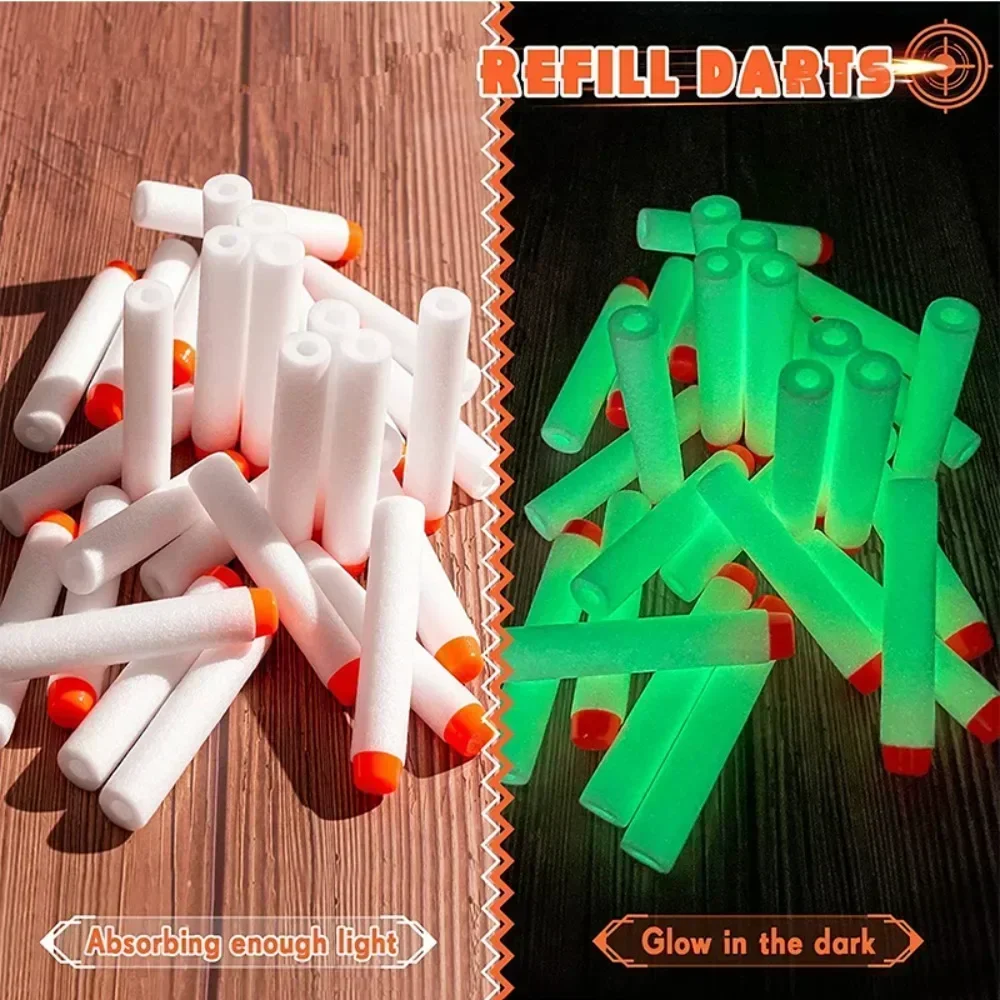 Refill Darts For Elite Blasters Glow In The Dark Pack White_voghion.com