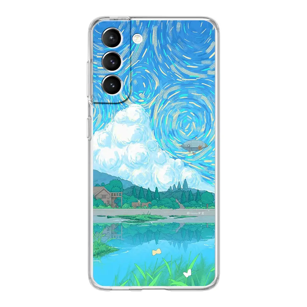 Japan Sunset Scenery Clear Soft Phone Case
