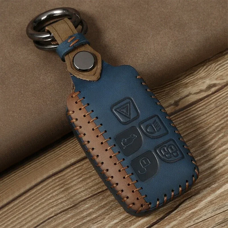 Retro Leather Car Remote Key Case Cover Holder For Land Rover Range Rover Sport Evoque Freelander For Jaguar XF XJ XE XJL XF key case key case cover car key shell