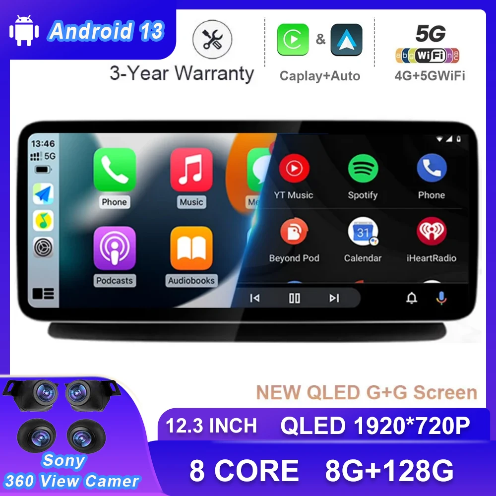 

12.3 Inch Android 13 TouchScreen Car Player For Mercedes Benz CLS Class W218 W212 E200 E230 E300 2011- 2018 Multimesia GPS Navi