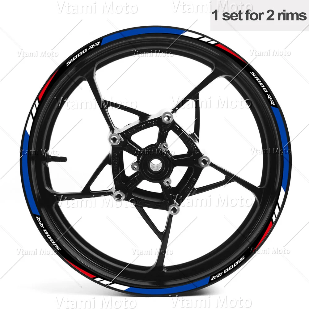 Reflective Waterproof Motorcycle Wheel Stickers Rim Decals