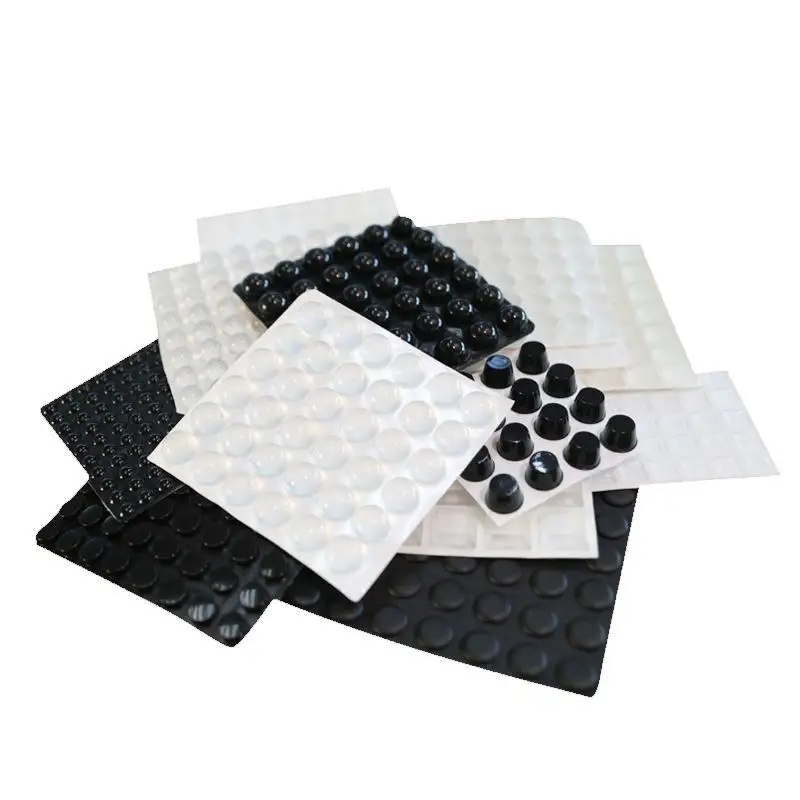 Strong Self Adhesive Round/Square Silicone Rubber Bumpers Soft Transparent Black/Clear Anti Slip shock absorber Feet Pads Damper silicone furniture pads rubber furniture pads silicone anti slip pads