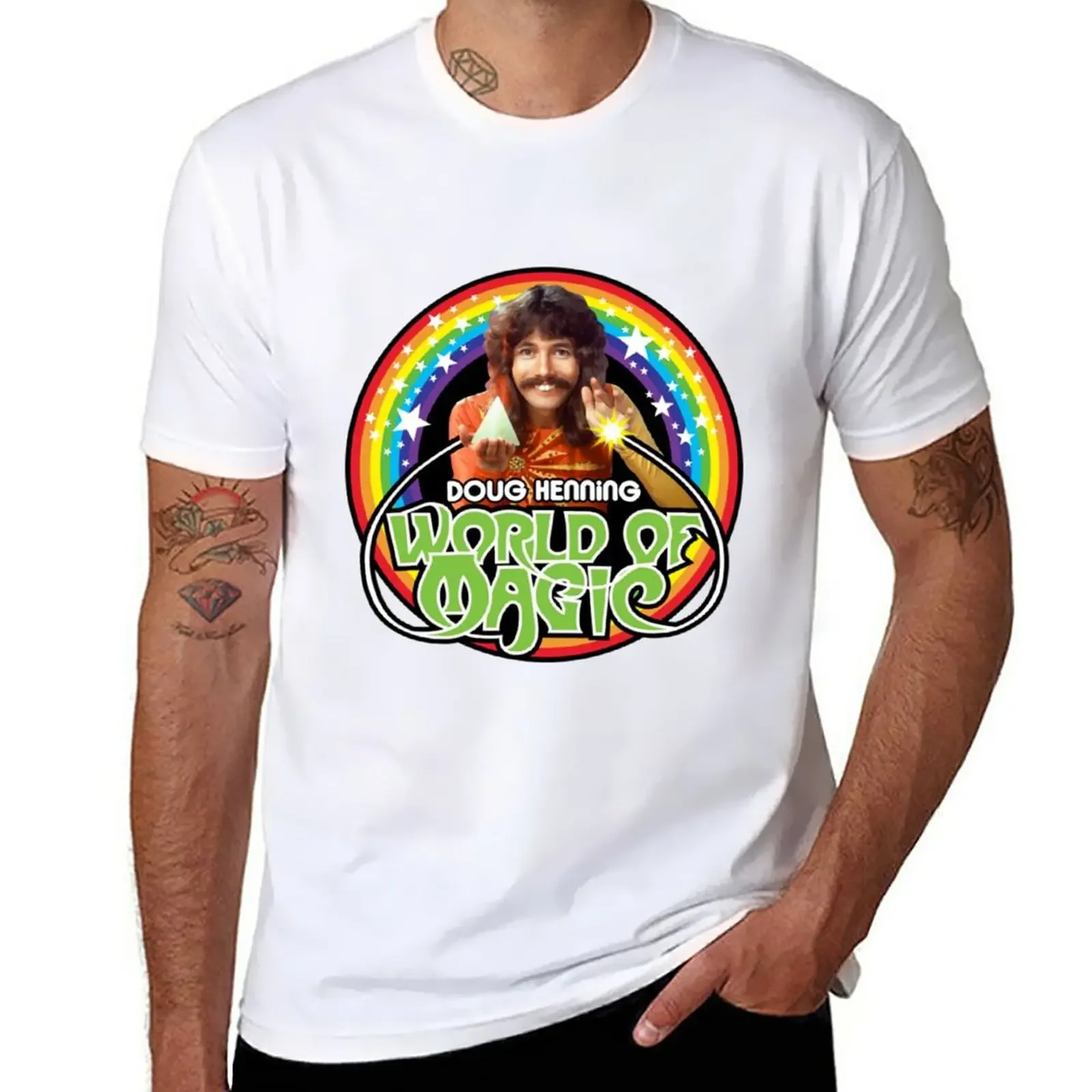 

Doug Henning T-Shirt anime clothes quick-drying mens graphic t-shirts big and tall