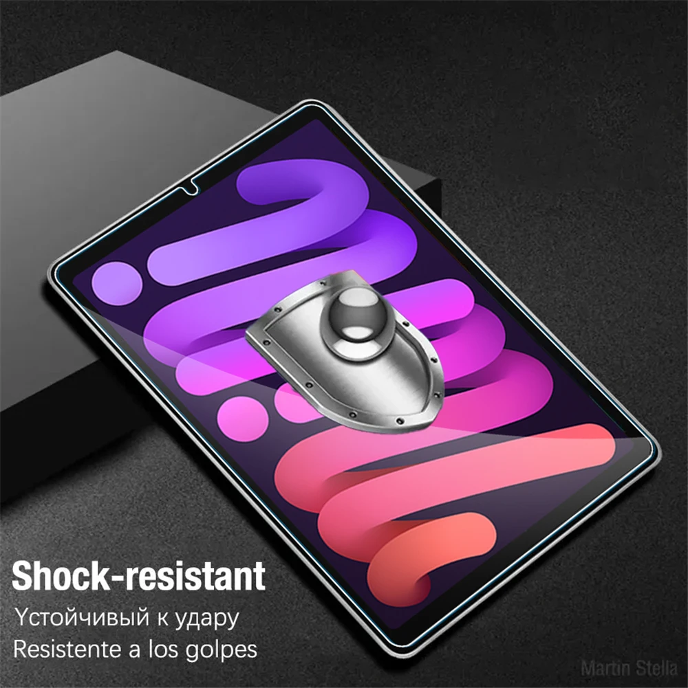 Premium Tempered Glass Screen Protectors for iPad Mini Tablets - 2 Pack