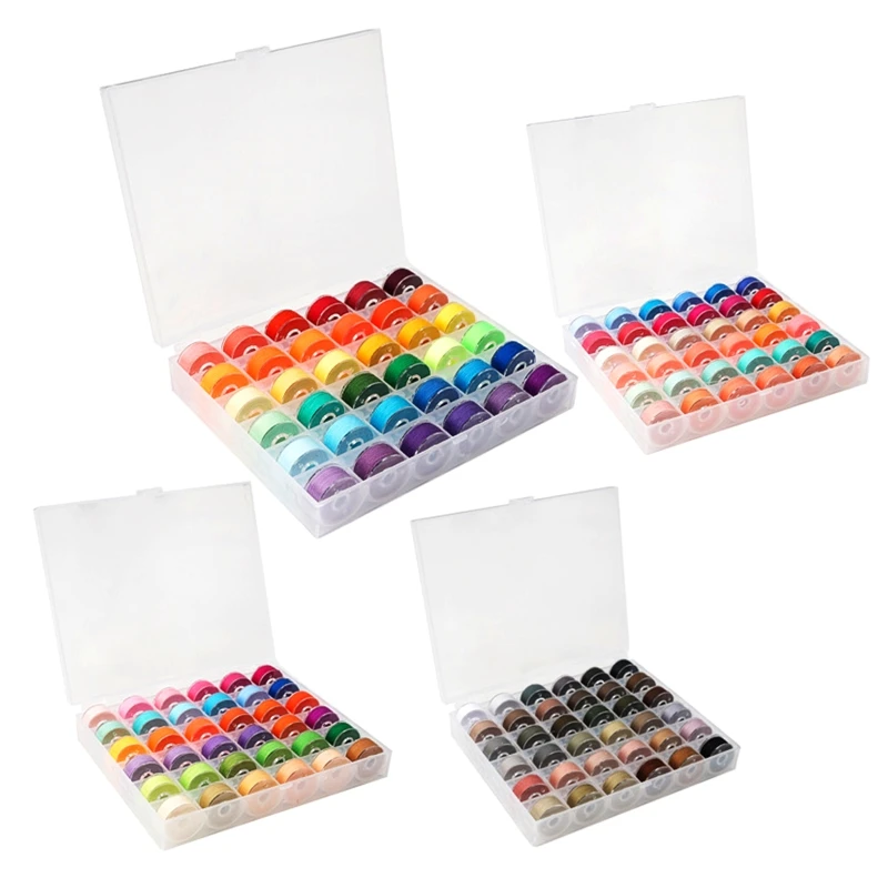 

144 Colors Pre-Wound Bobbins Set Sewing Machine Bobbin Threads with Box for Sewing Machine DIY Embroidery Art