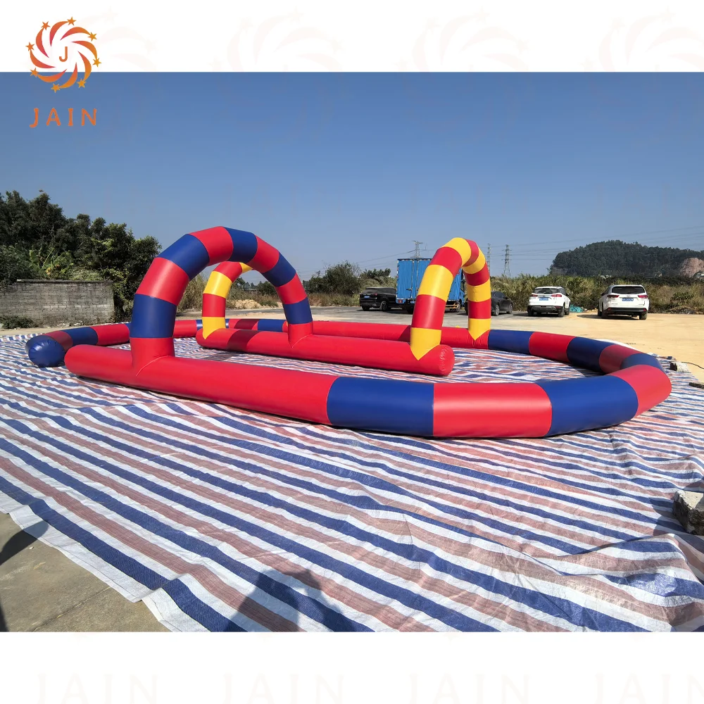 Inflatable Race Track Hire Inflatable Bumper Car Race Track Interactive Go Kart With Blower For Event