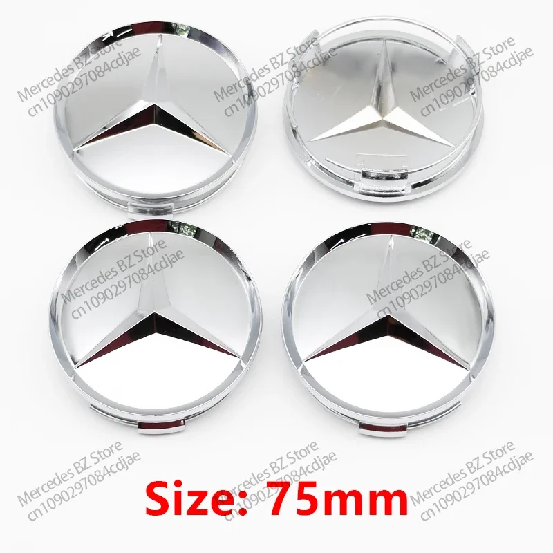 4PCS 75mm 60mm Car Wheel Center Hub Caps Cover for Mercedes Benz AMG B/C/E/S Class A Class GLC GLK CLA W204 W203W205 Accessories