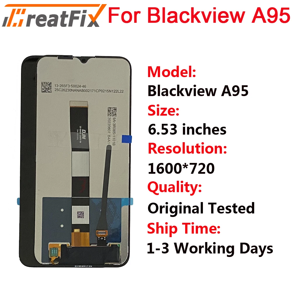 For Blackview A95 LCD Display Touch Screen Digitizer Assembly Spare Parts Sensor Blackview A95 Display Parts LCD lcd display screen