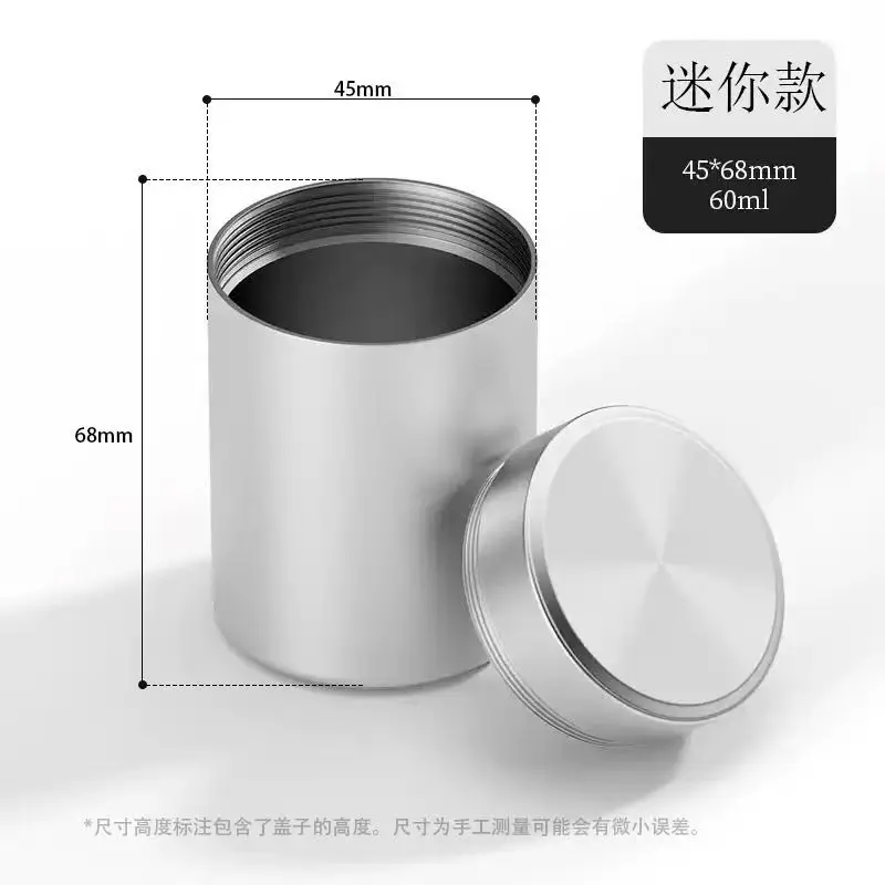 Compact Sealed Portable Tea Tin Container