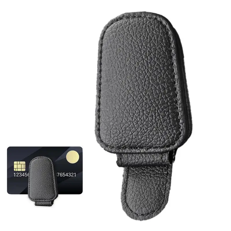 

Magnetic Sunglasses Clip For Car PU Leather Car Glasses Mount Universal Car Accessories Multifunctional Sunglasses Clip