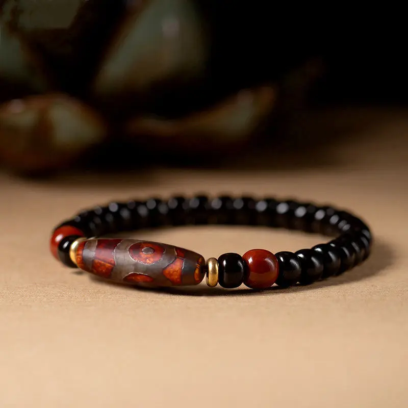 

Tibet Tianzhu bracelet with three eyes and nine eyes Natural Genuine Buddha bead bracelet for men and women