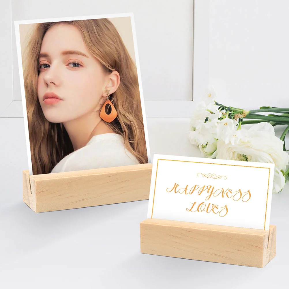 Wood Card Holder Photo Stand 12 Pcs
