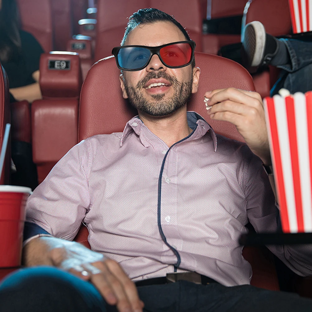 Video Glasses Red- Blue 3d Glasses Red Blue Lens Stereoscopic 3d Movie Red 3D Movie Game