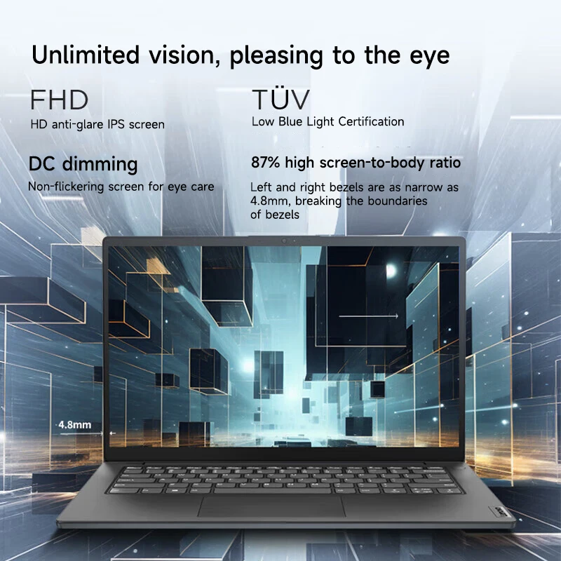 Lenovo Laptop Lenovo V14 14″ Screen Intel N4500/I3-1115G4/I5-13420H 8G/16G DDR4 RAM 256GB/512GB/1TB SSD Notabook PC 4