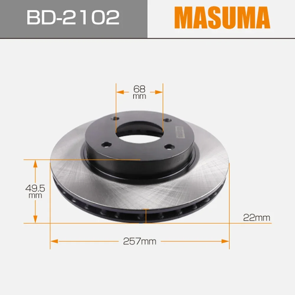 Bd-2102 MASUMA Brake Disc Drilled Brake Disc Rotors China Suppliers For Kia Cars 40206-93j00 40206-93j01