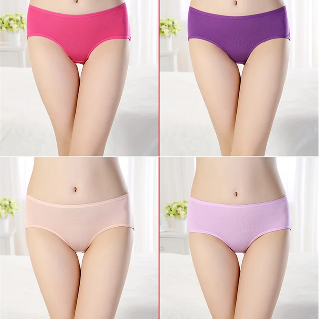 LADIES 2 PACK, 3 PACK BAMBOO UNDERWEAR MID BRIEF PANTIES FROM SIZE 8 TO 24