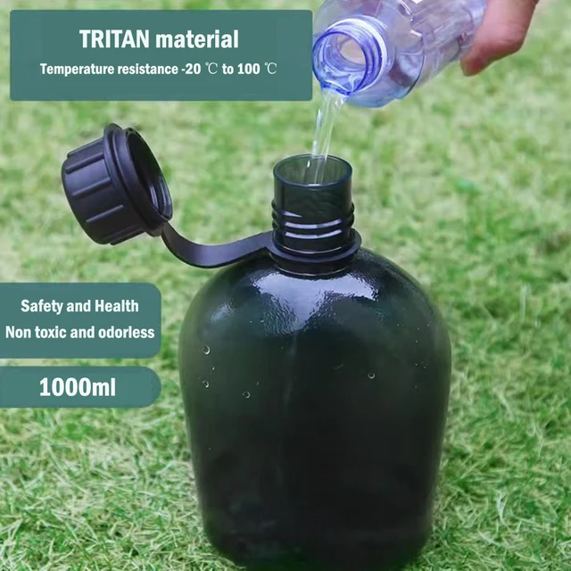 American style Tritan kettle, Outdoor sports water bottle, Portable kettle for outdoor training US tactical kettle, BPA free, 1L 5