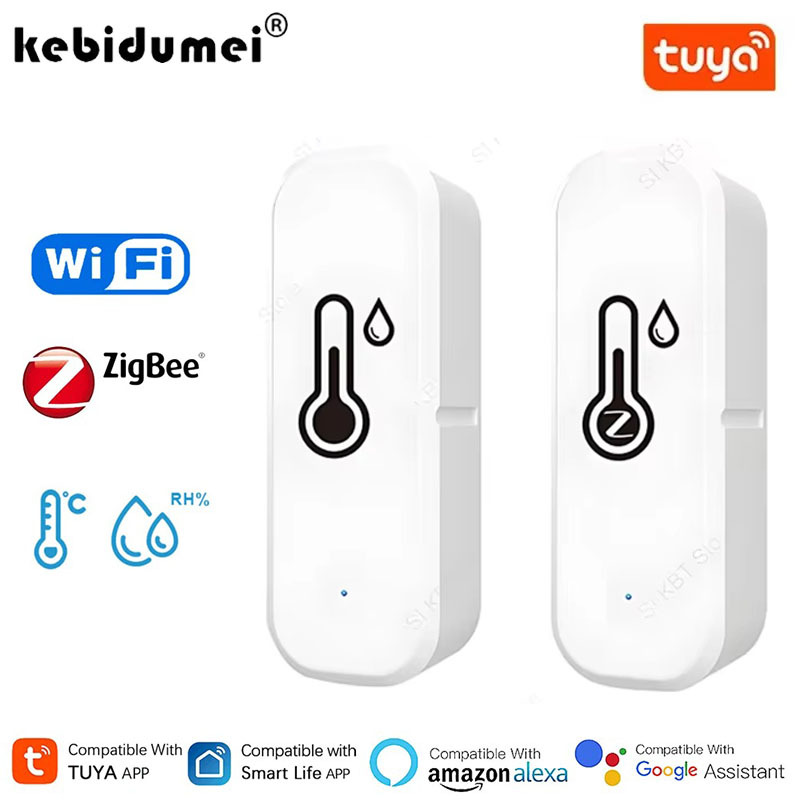 Tuya Smart WiFi Zigbee Temperature And Humidity Sensor Indoor Thermometer Hygrometer Monitoring Works With Alexa Google Home